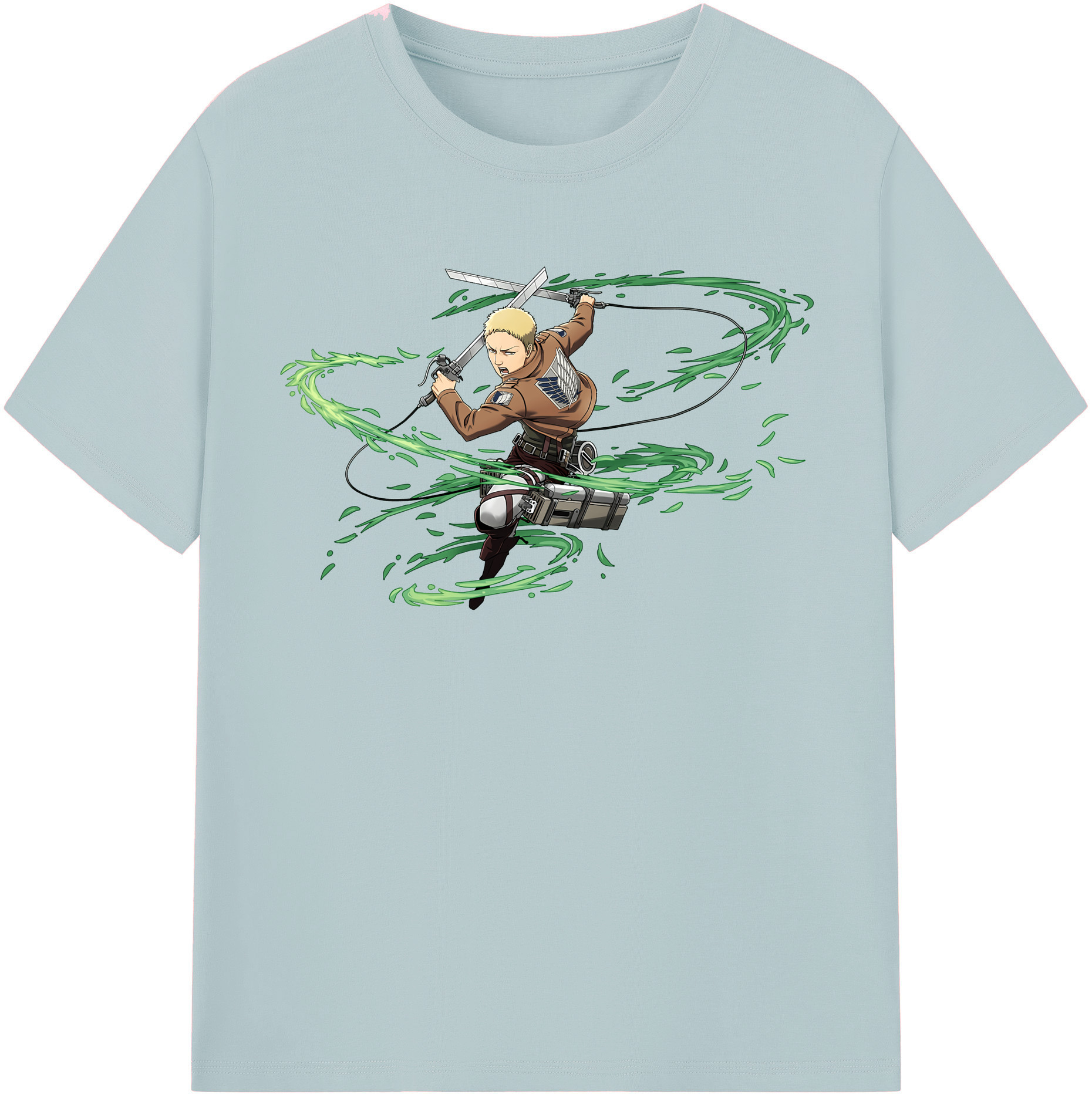 （画像用） 進撃の巨人 ライナー・ブラウン Attack on Titan Reiner Braun 綿100％半袖Tシャツ（フロントプリント）